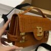 Balmain Smooth leather B-Buzz 24 bag red brown - Women | BALMAIN