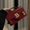 Balmain Smooth leather B-Buzz 24 bag red red - Women | BALMAIN