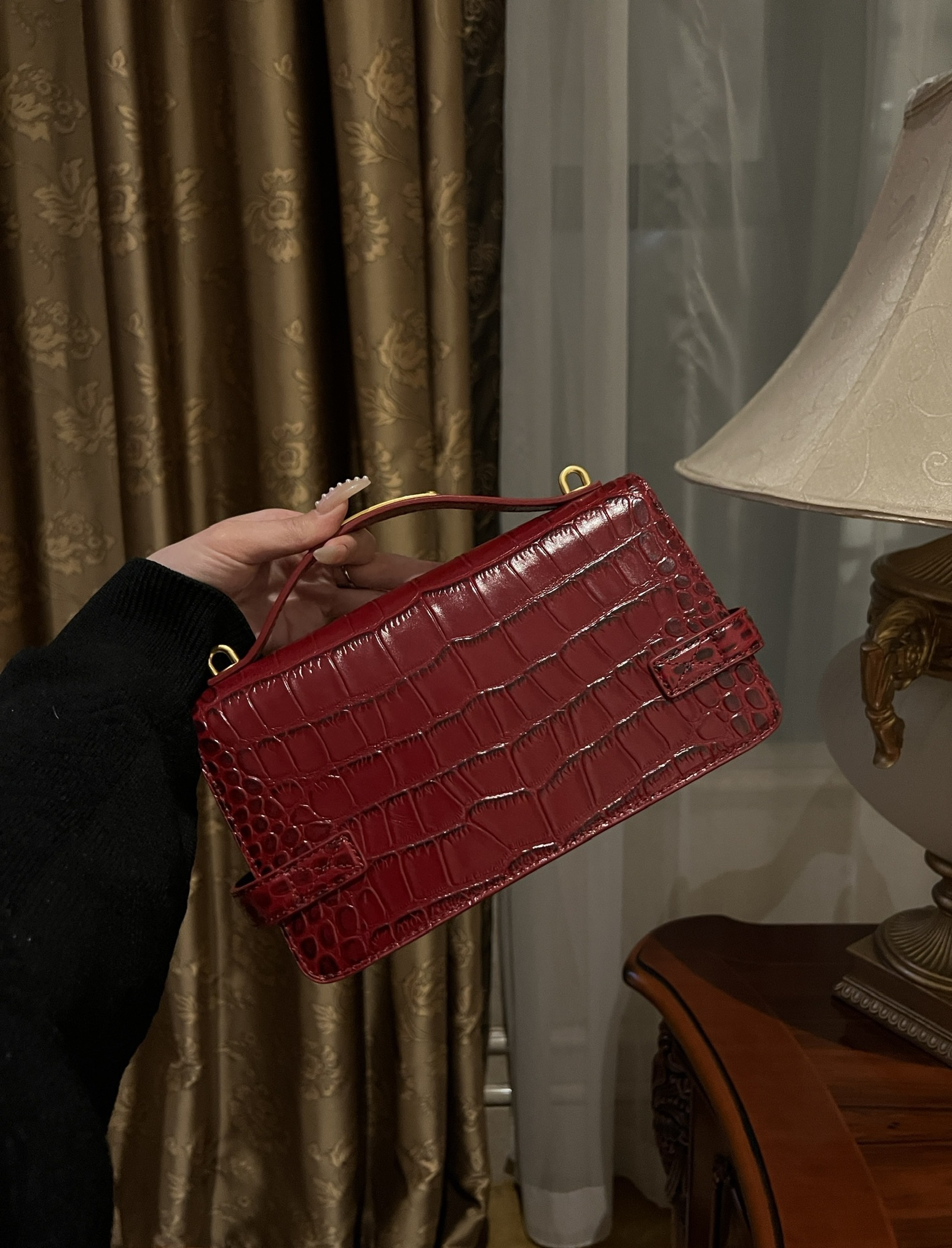 Balmain Smooth leather B-Buzz 24 bag red red - Women | BALMAIN
