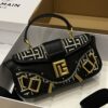 Balmain Blaze monogram-jacquard Leather Clutch Bag |