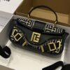 Balmain Blaze monogram-jacquard Leather Clutch Bag |