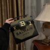 Balmain B-Buzz 23 Canvas Tote Bag | Green | BALMAIN  0338