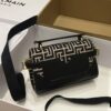 Balmain Women's B-Buzz 19 Leather Bag with Jacquard