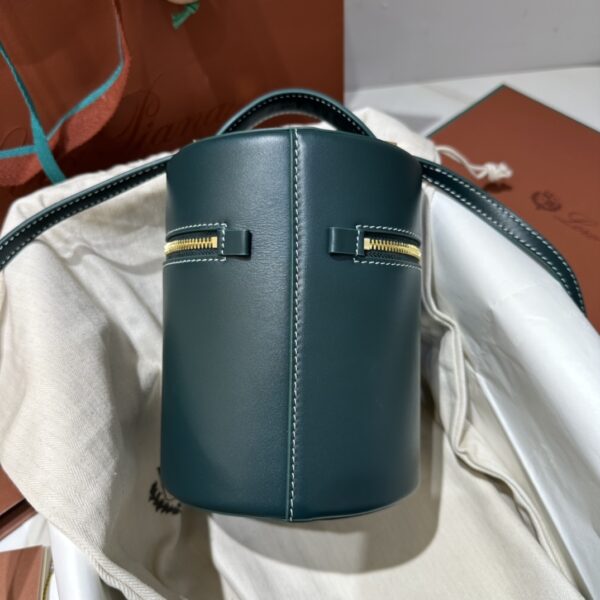 LORO PIANA Smooth Calfskin Extra Case Medium green