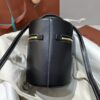 Loro Piana Extra Case Medium Saddle Leather Bucket Bag In Black