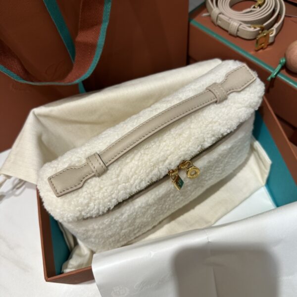Loro Piana Ivory Cashmere-Blend Pouch Bag Cream Cloth