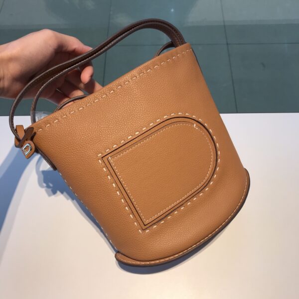 Delvaux Pin Mini Bucket Bag BROWN 96313386 | eBay