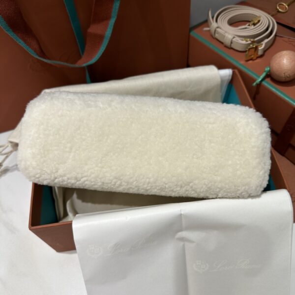 Loro Piana Ivory Cashmere-Blend Pouch Bag Cream Cloth