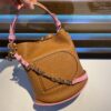Delvaux Pin Mini Bucket Leather Handbag Brown ref.1748135