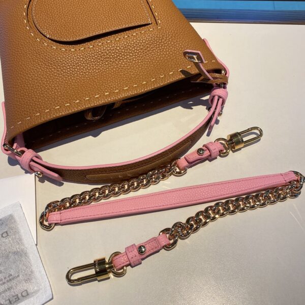 Delvaux Pin Mini Bucket Leather Handbag Brown ref.1748135