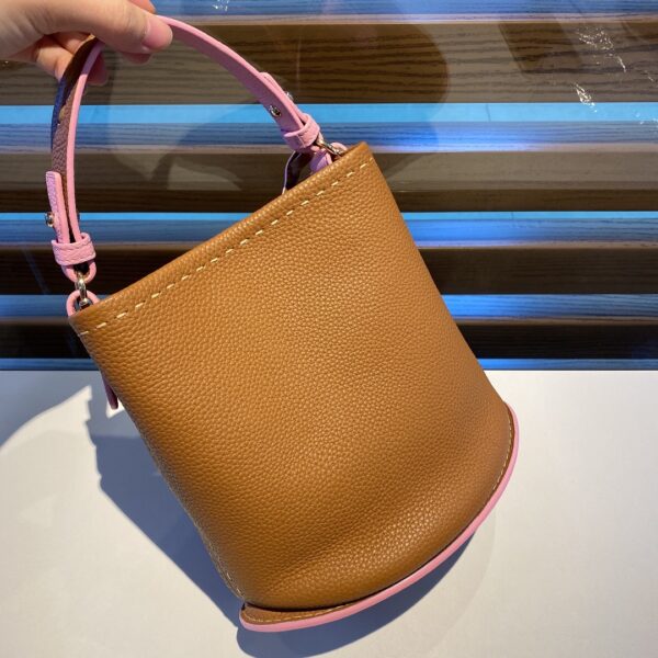 Delvaux Pin Mini Bucket Leather Handbag Brown ref.1748135