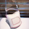 Delvaux White Taurillon Soft Pin Mini Bucket Shoulder Bag