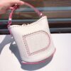 Delvaux White Taurillon Soft Pin Mini Bucket Shoulder Bag