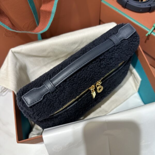 Loro Piana Extra Pocket 19 Cashfur Smooth Bag In Carbon black3 ModeSens