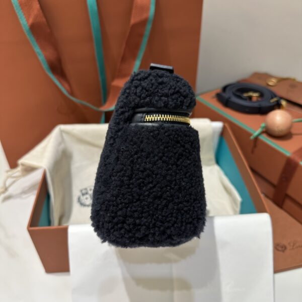 Loro Piana Extra Pocket 19 Cashfur Smooth Bag In Carbon black3 ModeSens