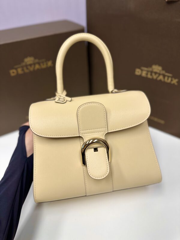 Delvaux Logo Shoulder Bag in Natural | Delvaux 00149