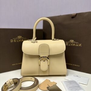 Delvaux Logo Shoulder Bag in Natural | Delvaux 00149