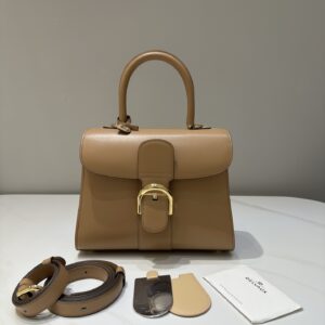 Brillant leather handbag Delvaux Brown in Leather