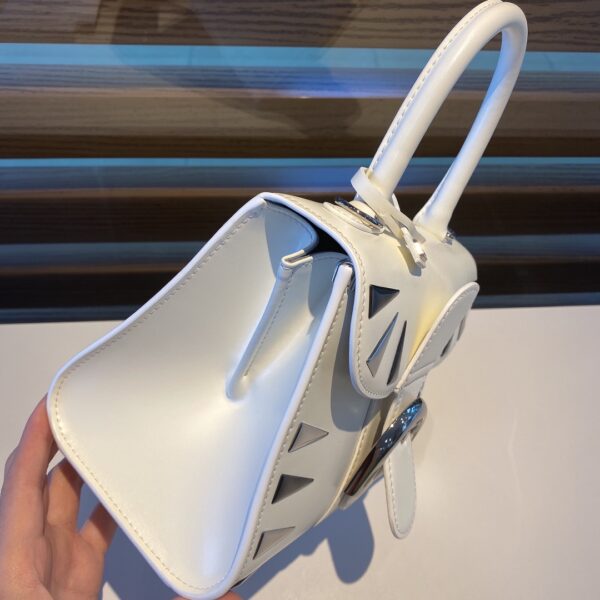 Delvaux fireworks series metallic patch brillant Mini white