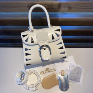 Delvaux fireworks series metallic patch brillant Mini white