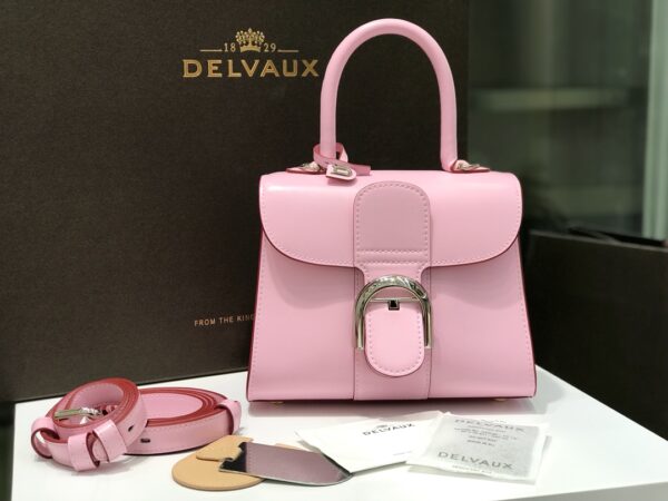 DELVAUX Grained Calfskin Mini Brillant Satchel Nakuru 785983 |