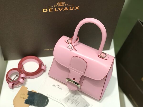 DELVAUX Grained Calfskin Mini Brillant Satchel Nakuru 785983 |