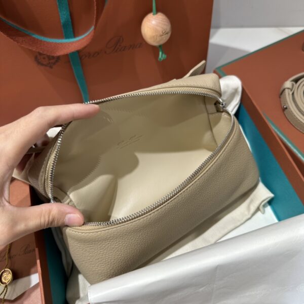 Delvaux brown  Leather Mini Brillant East/West Top Handle