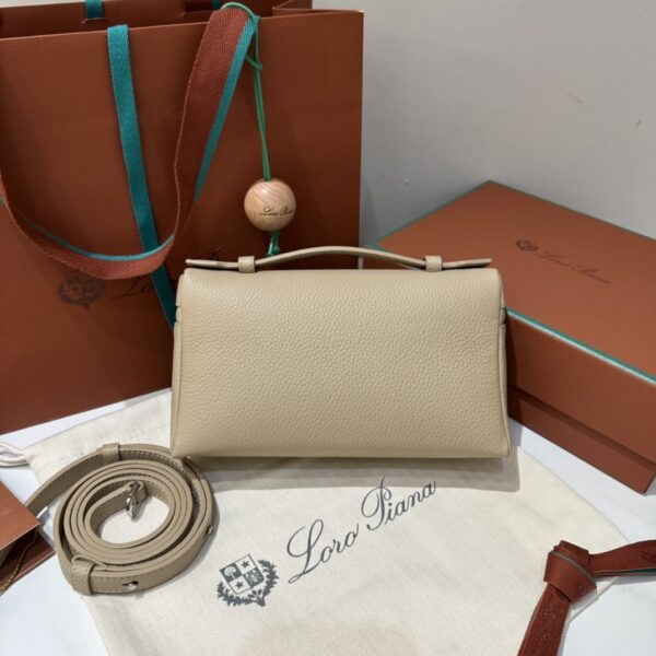 Delvaux brown  Leather Mini Brillant East/West Top Handle