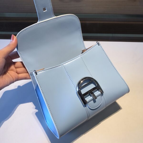 Delvaux Mini Brillant Leather Tote Bag | Blue -