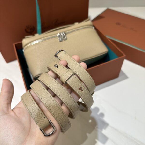 Delvaux brown  Leather Mini Brillant East/West Top Handle