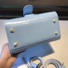 Delvaux Mini Brillant Leather Tote Bag | Blue -
