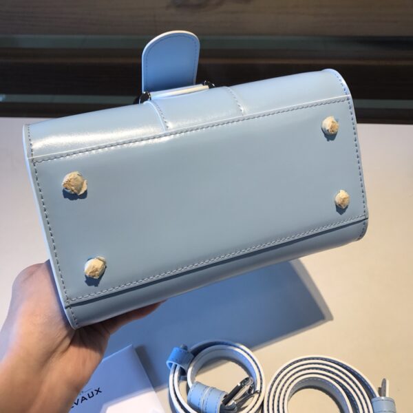 Delvaux Mini Brillant Leather Tote Bag | Blue -