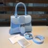 Delvaux Mini Brillant Leather Tote Bag | Blue -