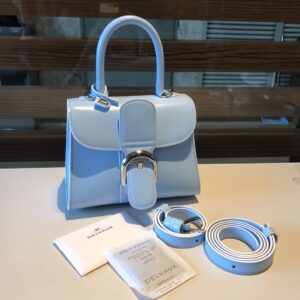 Delvaux Mini Brillant Leather Tote Bag | Blue –