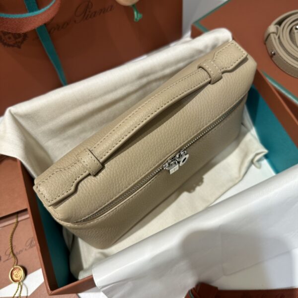 Delvaux brown  Leather Mini Brillant East/West Top Handle