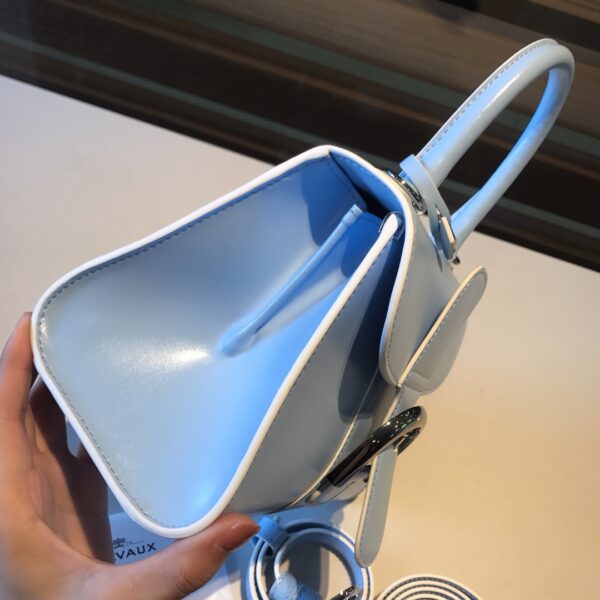 Delvaux Mini Brillant Leather Tote Bag | Blue -