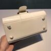 DELVAUX Box Calfskin Mini Brillant Satchel Ivory 1172448