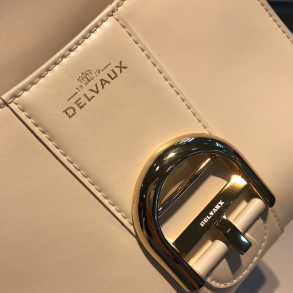 DELVAUX Box Calfskin Mini Brillant Satchel Ivory 1172448