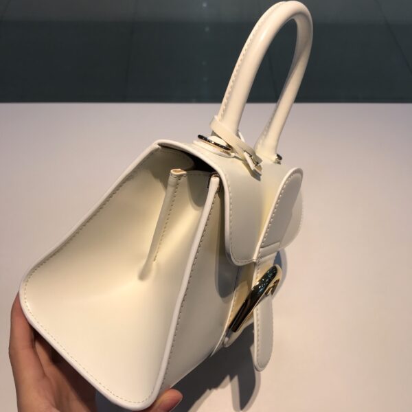 DELVAUX Box Calfskin Mini Brillant Satchel Ivory 1172448