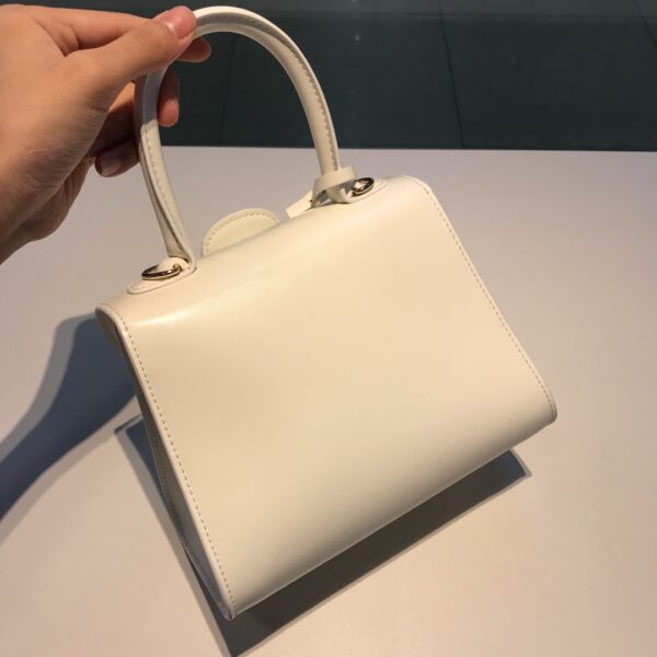 DELVAUX Box Calfskin Mini Brillant Satchel Ivory 1172448