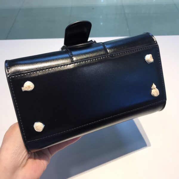Delvaux Brillant Top Handle Bag Leather Mini Black 777121