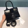 Delvaux Brillant Top Handle Bag Leather Mini Black 777121