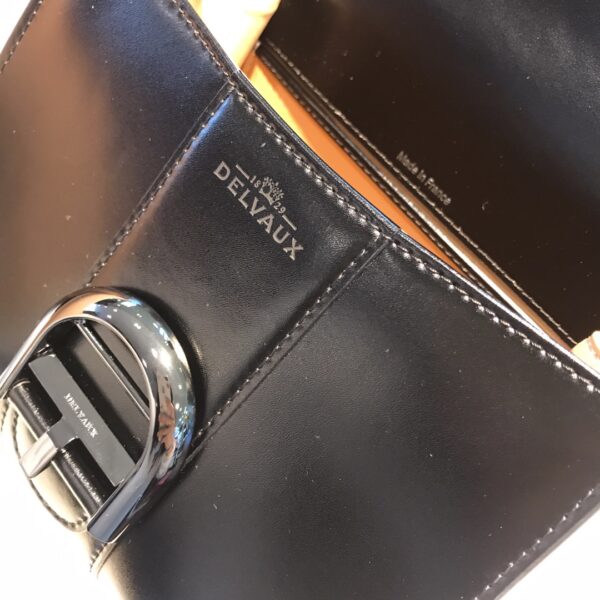 Delvaux Brillant Top Handle Bag Leather Mini Black 777121