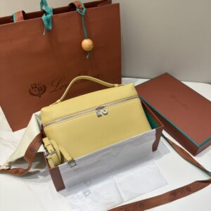 Extra Pocket Loro Piana Handbags for Women -yellow