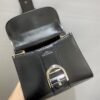 DELVAUX Grained Calfskin Mini Brillant Satchel Light black