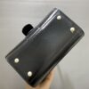 DELVAUX Grained Calfskin Mini Brillant Satchel Light black