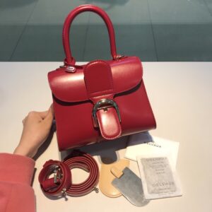 Brillant leather handbag Delvaux Red in Leather –