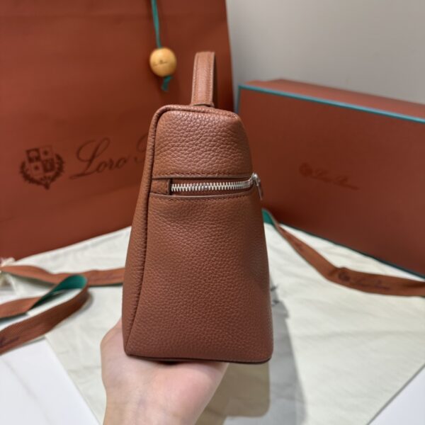 Extra pocket leather handbag Loro Piana Brown in Leather