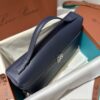 Extra pocket leather handbag Loro Piana Blue in Leather