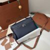 Extra pocket leather handbag Loro Piana Blue in Leather